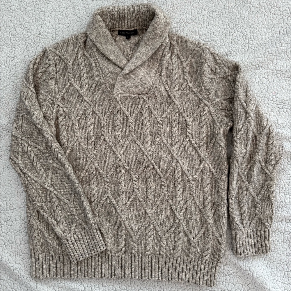 Banana Republic Beige Turtleneck Sweater